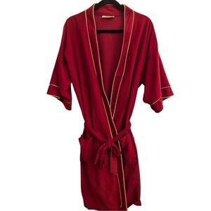 Vintage 80's Rabhor Robe Smoking Jacket Red OneSize Fits All Ferrari color